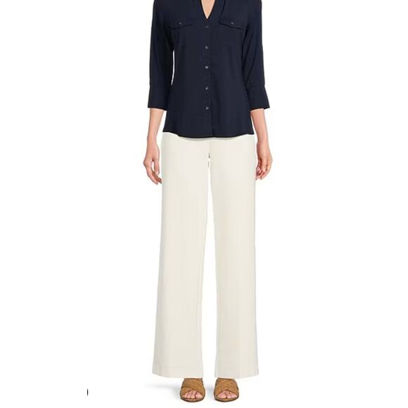 NWT J.McLaughlin Carter Stretch Knit Wide Leg Pants - Picture 2 of 7